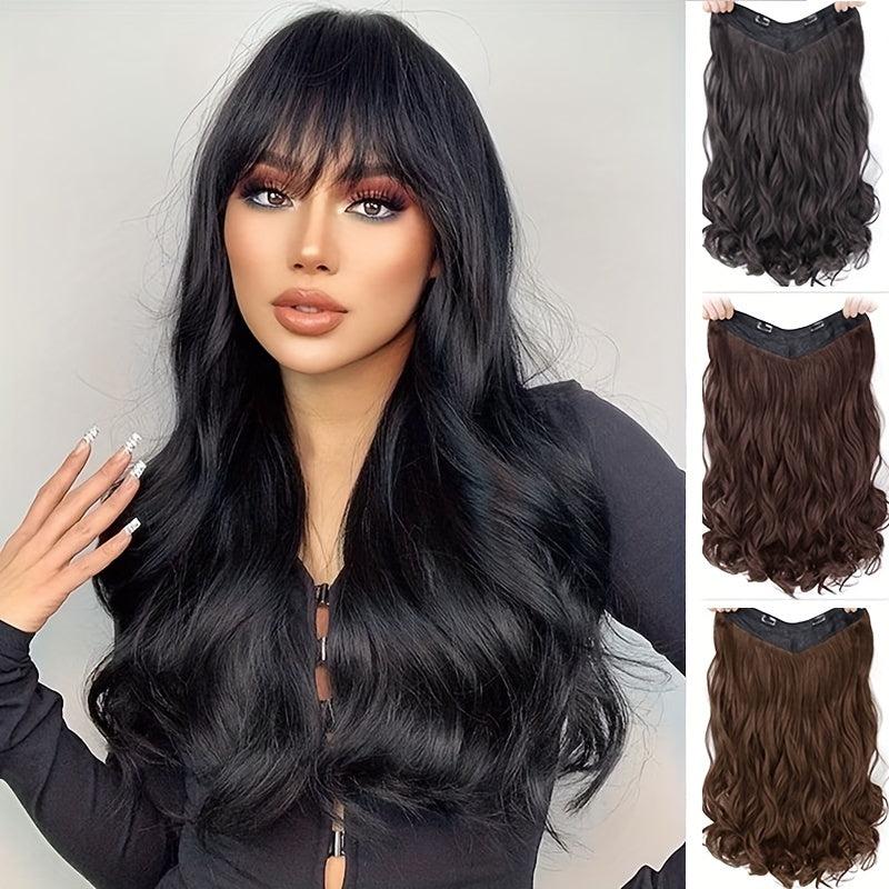 Long Curly Hair Extensions 4 Clips In One Piece Hair Extension