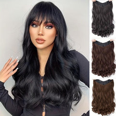 Long Curly Hair Extensions 4 Clips In One Piece Hair Extension