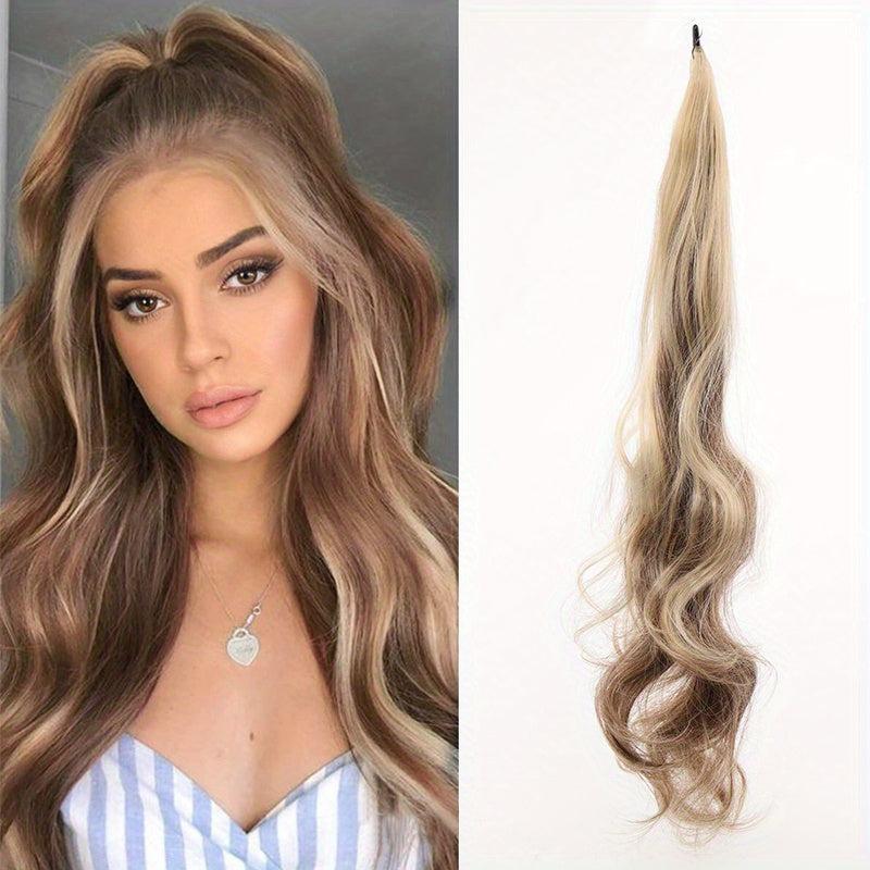 Long Curly Wavy Synthetic Ponytail Extensions for Women