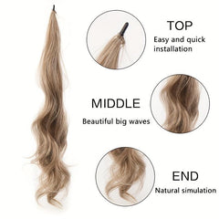 Long Curly Wavy Synthetic Ponytail Extensions for Women