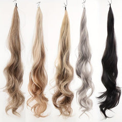 Long Curly Wavy Synthetic Ponytail Extensions for Women