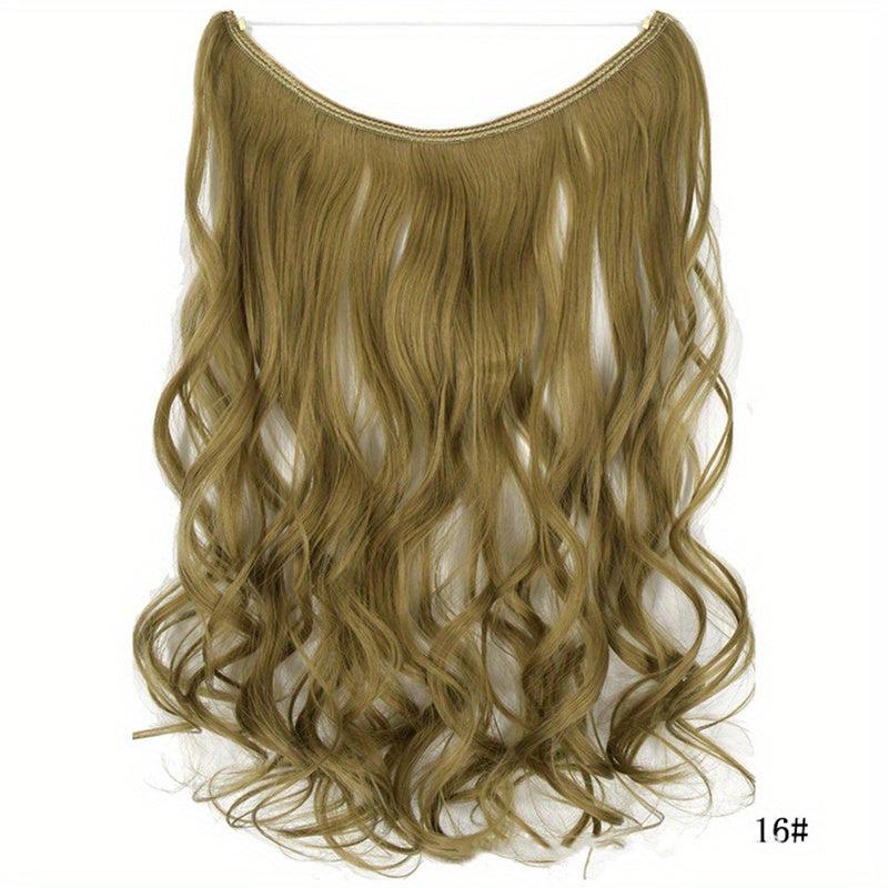 Long Wavy Hair Extensions with Fish Line Hairpieces