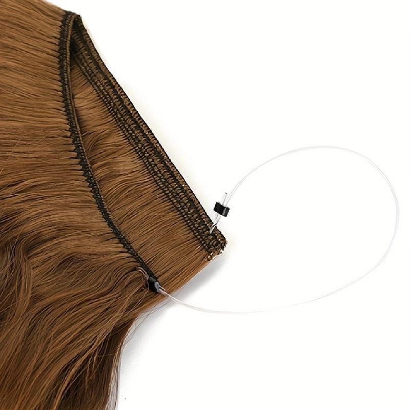 Long Wavy Hair Extensions with Fish Line Hairpieces