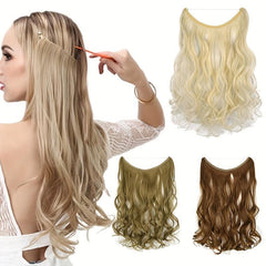 Long Wavy Hair Extensions with Fish Line Hairpieces