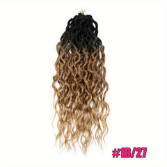 60 96 Cm Wavy Goddess Locs Crochet Braids Curly Ends Synthetic Braiding Hair