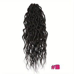 60 96 Cm Wavy Goddess Locs Crochet Braids Curly Ends Synthetic Braiding Hair