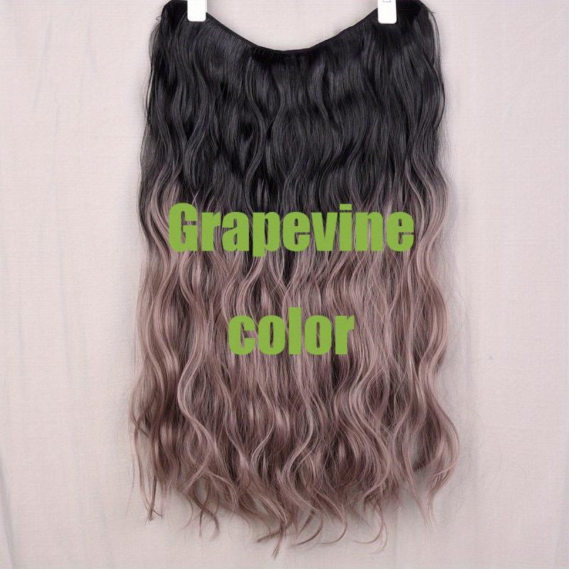 Long Curly Hair Extensions 5 Clips Synthetic Fiber 45 Hairpiece Blonde