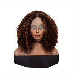 Soft Curly Afro Wigs Synthetic Blonde Curly Wig for Women