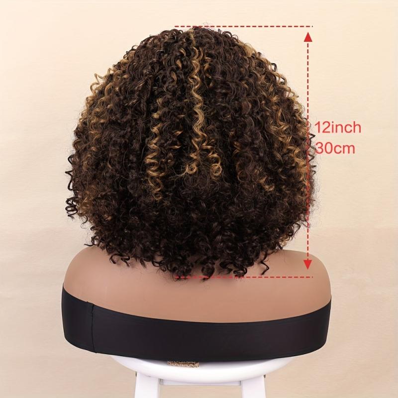 Soft Curly Afro Wigs Synthetic Blonde Curly Wig for Women