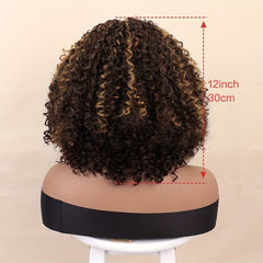 Soft Curly Afro Wigs Synthetic Blonde Curly Wig for Women