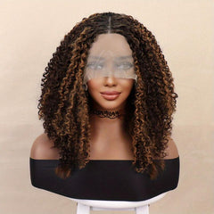 Soft Curly Afro Wigs Synthetic Blonde Curly Wig for Women