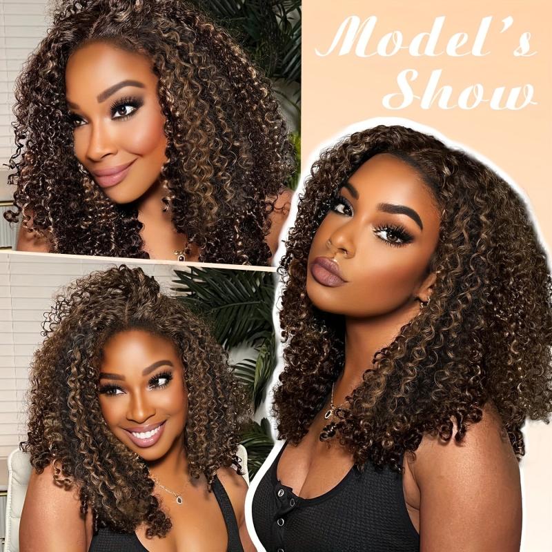 Soft Curly Afro Wigs Synthetic Blonde Curly Wig for Women