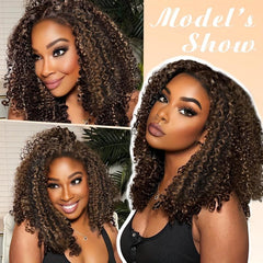 Soft Curly Afro Wigs Synthetic Blonde Curly Wig for Women