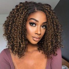 Soft Curly Afro Wigs Synthetic Blonde Curly Wig for Women