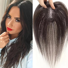 Lace Topper Human Hair Clip In Extensions for Daily Use