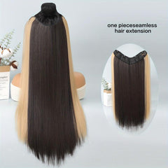 Long Straight Synthetic Hair Extensions 60-96 Cm Clip In Hairpiece for Women
