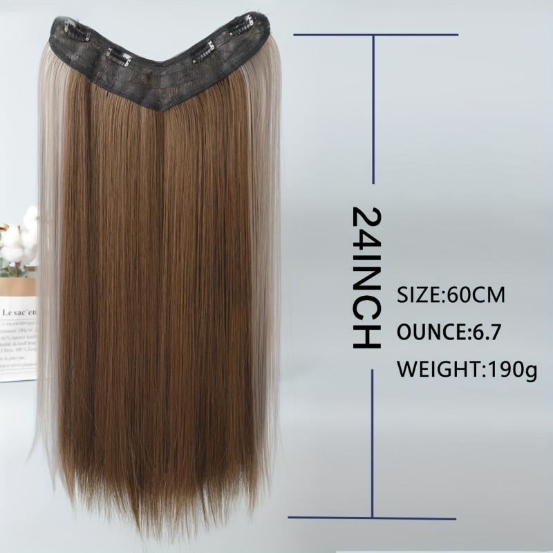Long Straight Synthetic Hair Extensions 60-96 Cm Clip In Hairpiece for Women