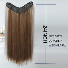 Long Straight Synthetic Hair Extensions 60-96 Cm Clip In Hairpiece for Women