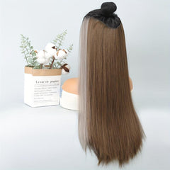 Long Straight Synthetic Hair Extensions 60-96 Cm Clip In Hairpiece for Women