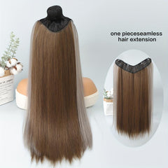 Long Straight Synthetic Hair Extensions 60-96 Cm Clip In Hairpiece for Women