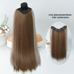 Long Straight Synthetic Hair Extensions 60-96 Cm Clip In Hairpiece for Women