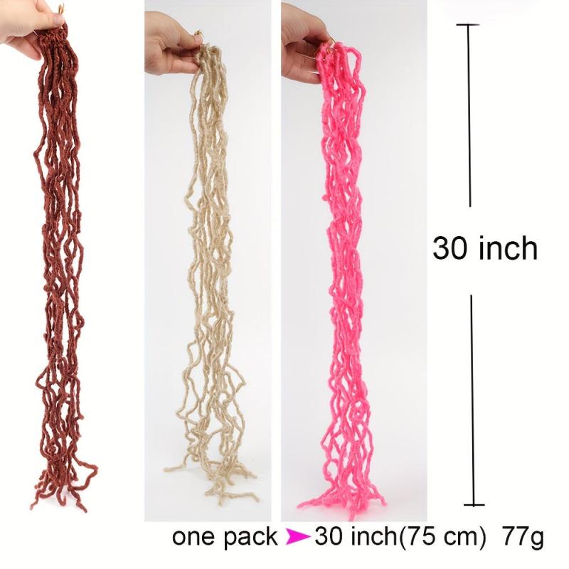 76 2 Cm Faux Locs Crochet Hair Soft Locs Braiding Hair Wig Goddess Locs
