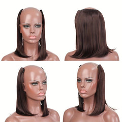 Invisible U Type Straight Hair Extensions Synthetic Hair for Women