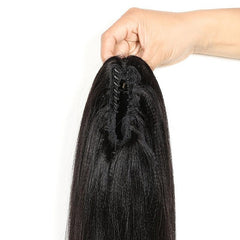 Straight Human Hair Ponytail Extensions 20-72 cm