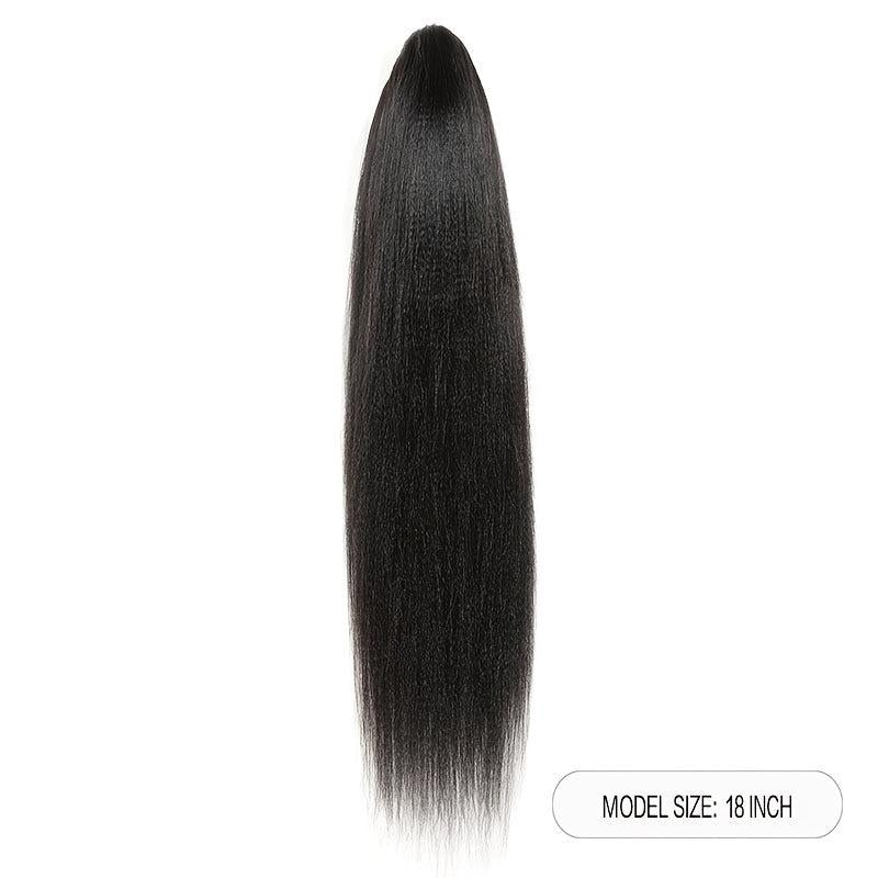Straight Human Hair Ponytail Extensions 20-72 cm