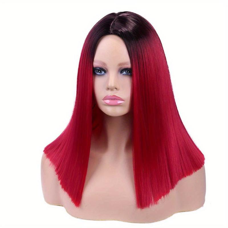 Short Ombre Bob Synthetic Fiber Straight Hair Wig