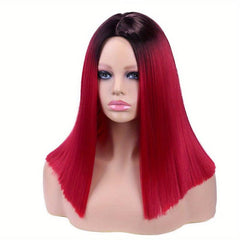 Short Ombre Bob Synthetic Fiber Straight Hair Wig