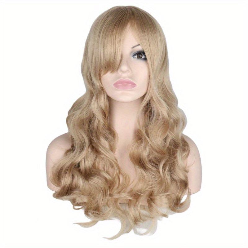60cm Long Body Wave Hair Wig Synthetic Fiber Natural Looking for Women