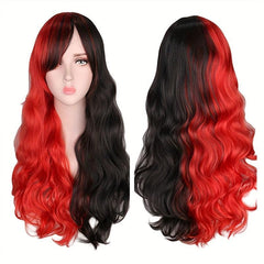 60cm Long Body Wave Hair Wig Synthetic Fiber Natural Looking for Women