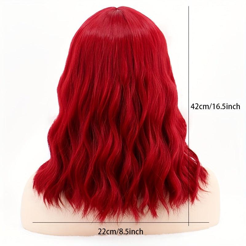 Curly Bob Wig Medium Length Synthetic Hair for Beginners