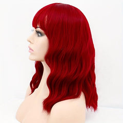 Curly Bob Wig Medium Length Synthetic Hair for Beginners