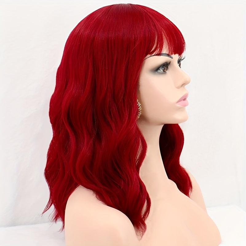 Curly Bob Wig Medium Length Synthetic Hair for Beginners
