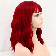 Curly Bob Wig Medium Length Synthetic Hair for Beginners