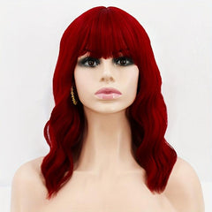 Curly Bob Wig Medium Length Synthetic Hair for Beginners