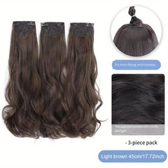 Long Curly Hair Clip In Hair Extension Synthetic Hair Piece