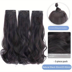 Long Curly Hair Clip In Hair Extension Synthetic Hair Piece