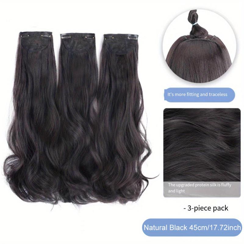 Long Curly Hair Clip In Hair Extension Synthetic Hair Piece