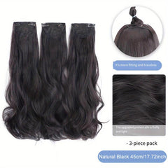 Long Curly Hair Clip In Hair Extension Synthetic Hair Piece