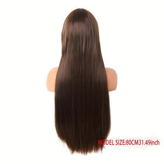 Pink Blonde Headband Wig Long Straight Hair Synthetic Cosplay Lolita