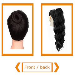 60 96 cm Long Body Wave Ponytail Hair Extension Synthetic Heat Resistant Drawstr