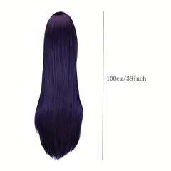 Extra Long Straight Hair Wigs With Bangs Heat Resistant Synthetic Hair Wigs