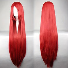 Extra Long Straight Hair Wigs With Bangs Heat Resistant Synthetic Hair Wigs
