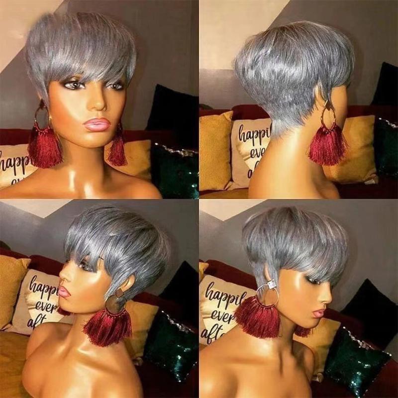 Synthetic Pixie Wig Women Short Straight Hair 613 Pixie Cut