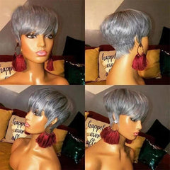 Synthetic Pixie Wig Women Short Straight Hair 613 Pixie Cut