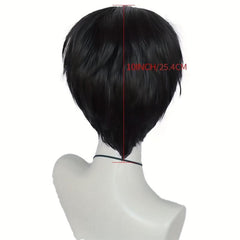 Short Straight Wig With Bangs for Halloween