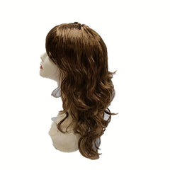 Long Wavy Brown Synthetic Wig for Halloween Cosplay Party